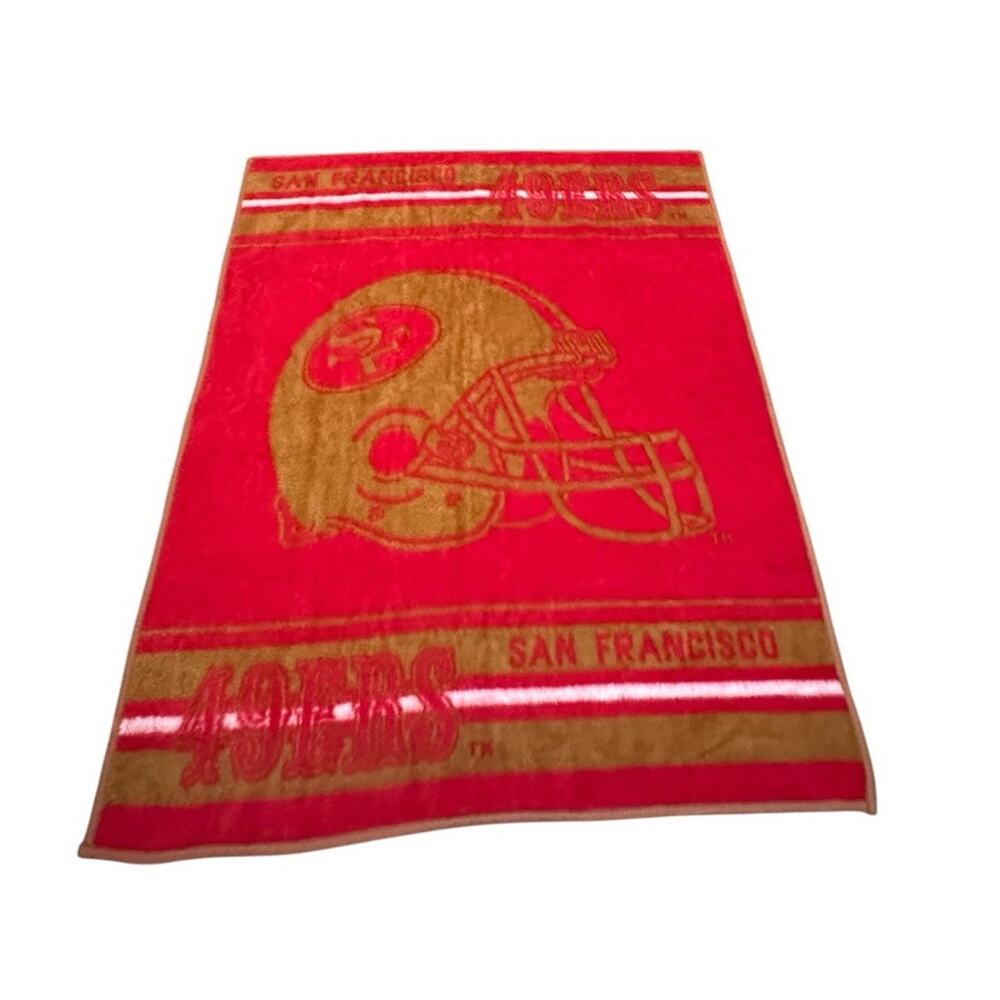 Vintage San Marcos San Francisco 49ers 49”x60”Blanket NFL Football RARE